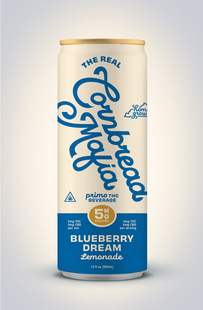 The Real Cornbread Mafia Blueberry Dream Lemonade THC-Infused 12 0z. Can