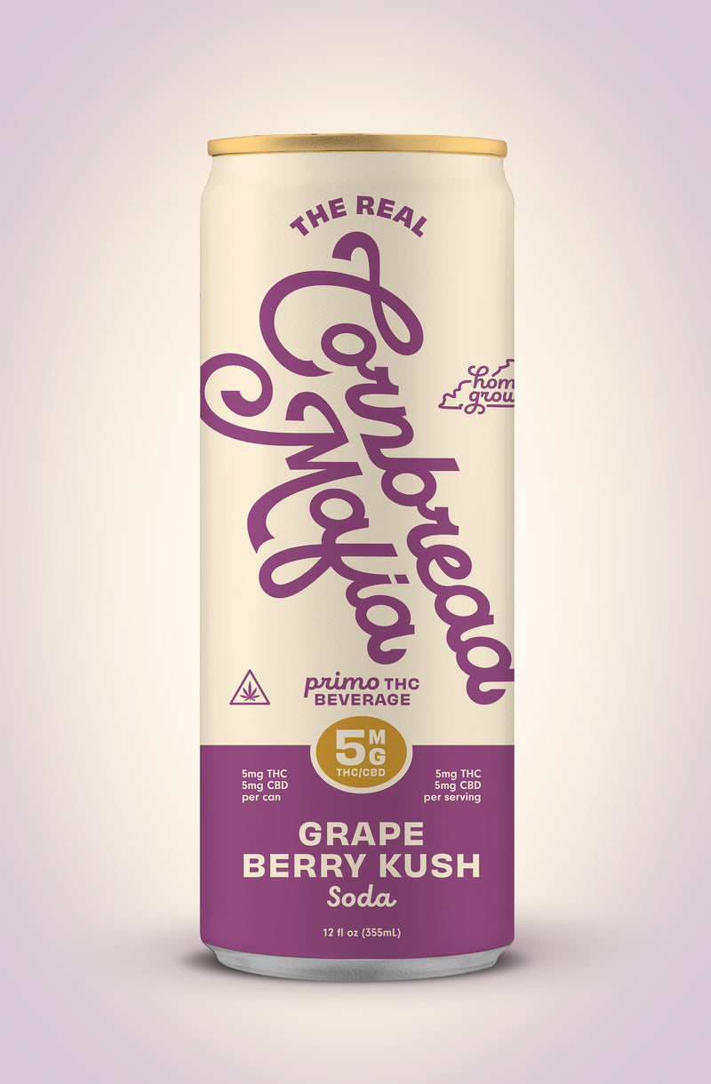 The Real Cornbread Mafia Grape Berry Kush THC-Infused 12 0z. Can